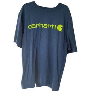 Carhartt Men's Graphic Logo T-Shirt Blue Heather Size L Short Sleeve